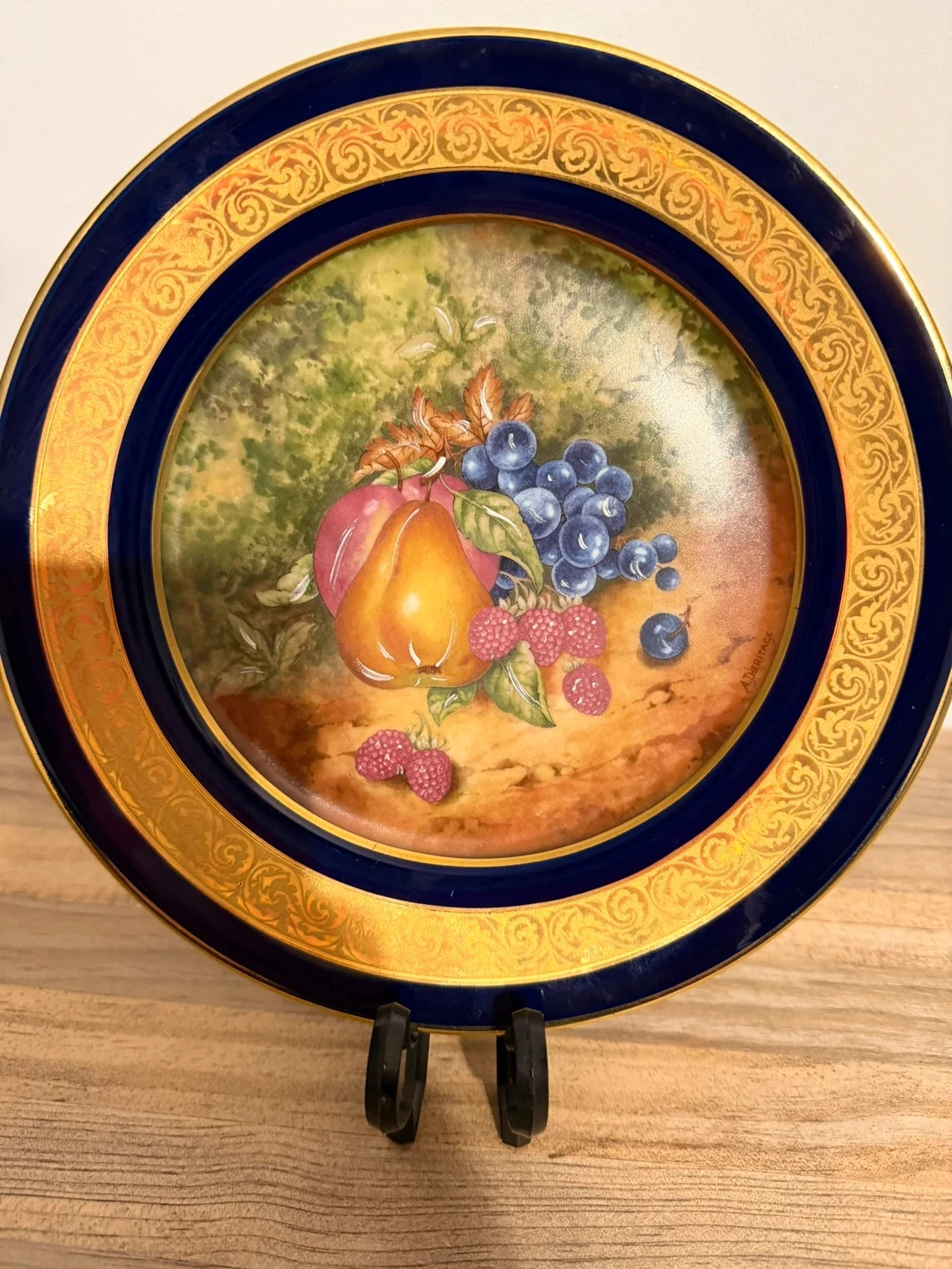 assiette limoges bleu de four & or – collection n°101 – 130€ – photo 8